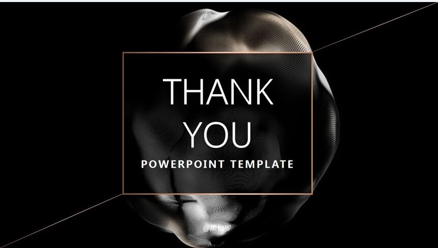 酷黑艺术风网站设计PPT模板