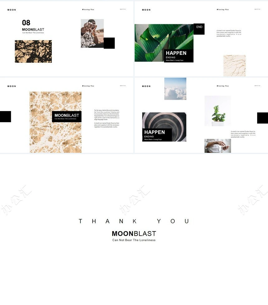 高端品牌宣传艺术风PPT模板