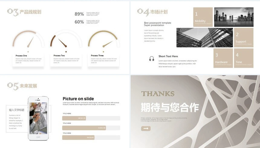 创业商业计划书通用PPT模板