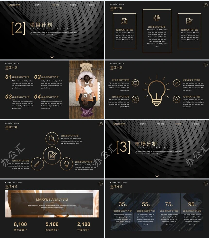 黑金高端商业策划PPT模板