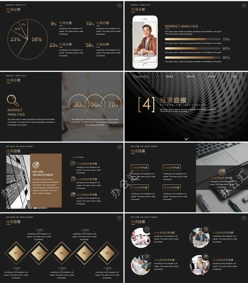 黑金高端商业策划PPT模板