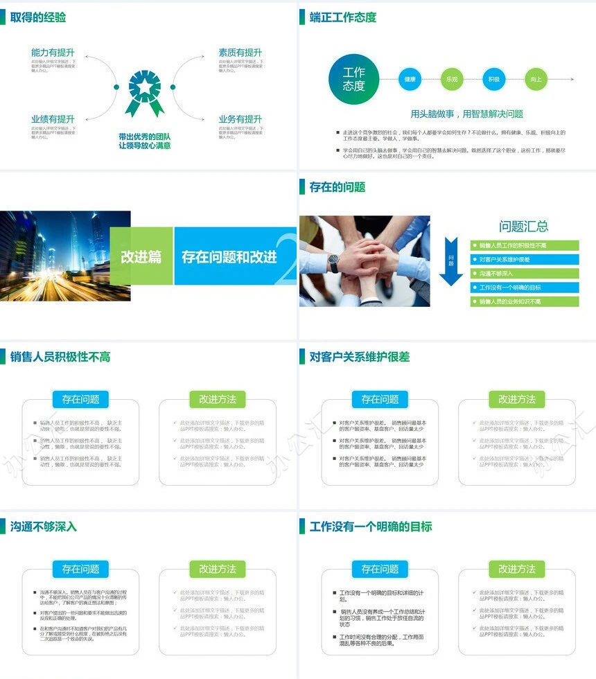 企业工作总结年终汇报新年计划工作汇报通用PPT模板