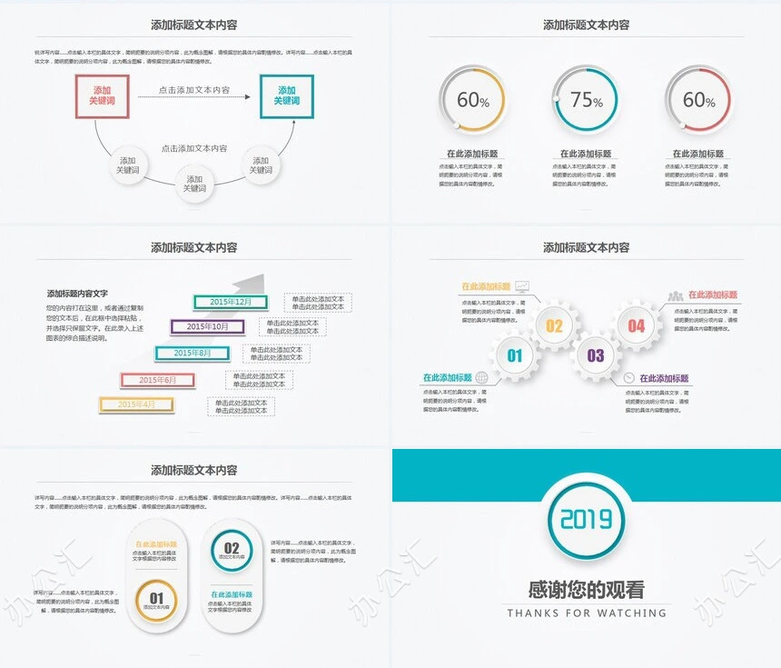 年终总结汇报PPT模板适用年终总结新年计划工作汇报述职报告项目策划