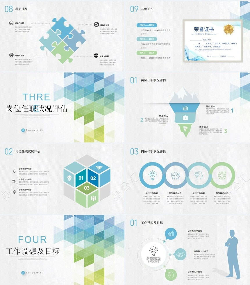 述职报告工作总结PPT工作总结动态PPT模板