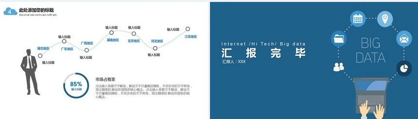 扁平化互联网总结PPT模版