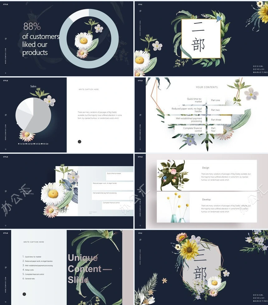 森系产品发布产品推介会通用PPT模板