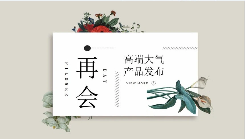 素雅高端大气产品发布通用PPT模板