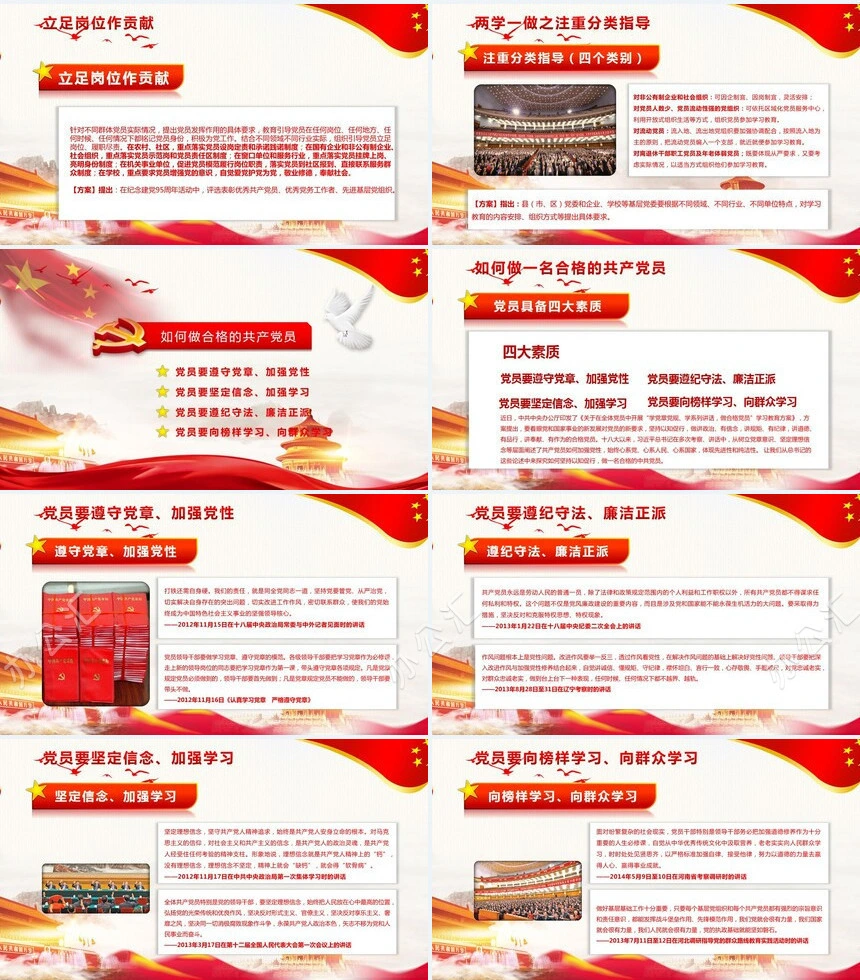 全面提高党员综合素质通用PPT模板