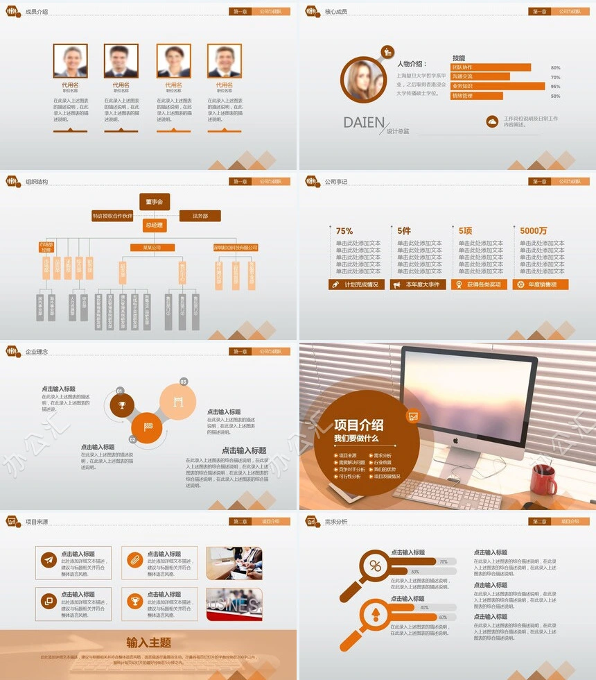 创业商业融资计划书通用PPT模板(2)