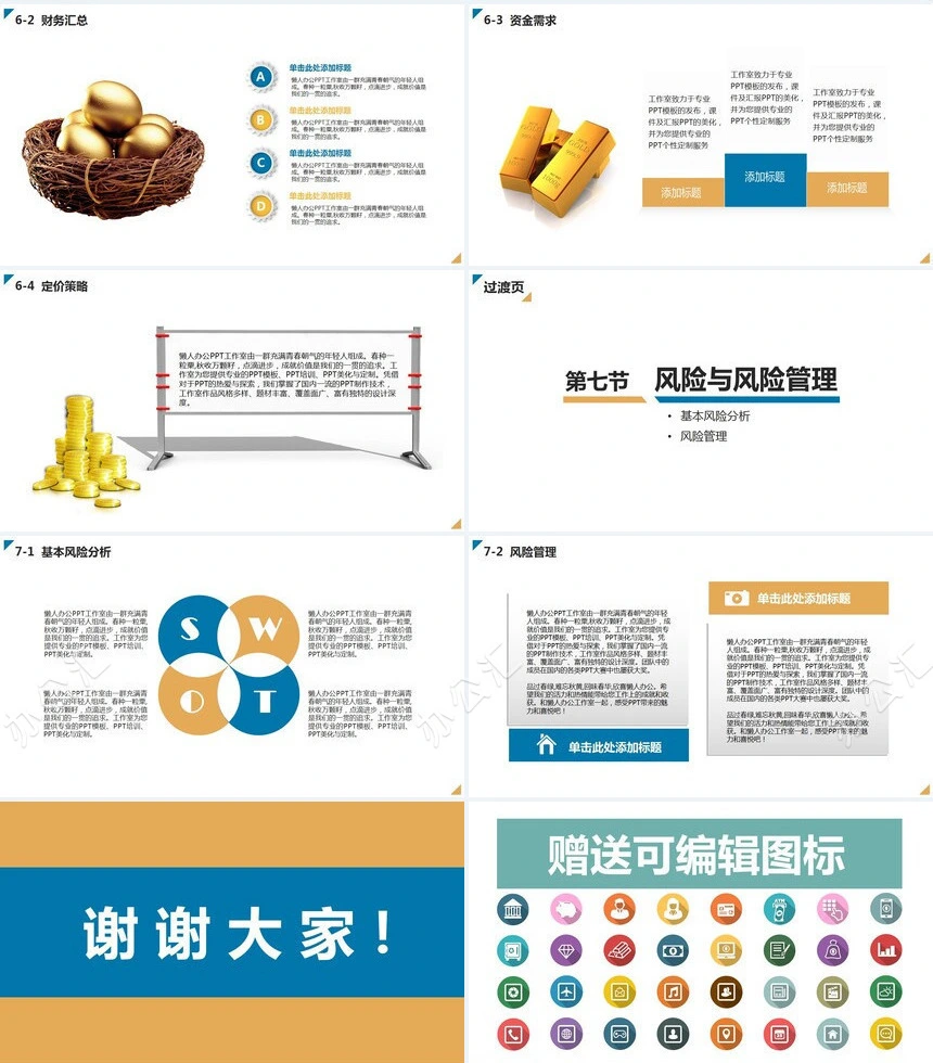 创业商业计划书通用PPT模板