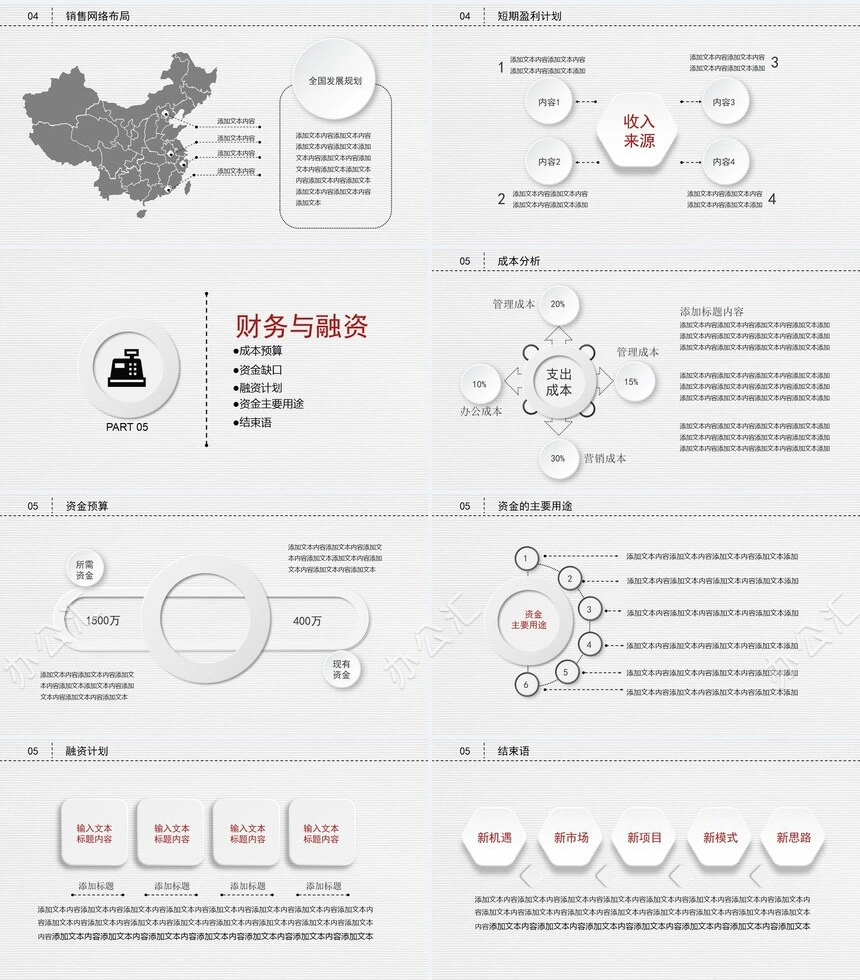 创业融资计划书通用PPT模板投资合作公司介绍企业宣传