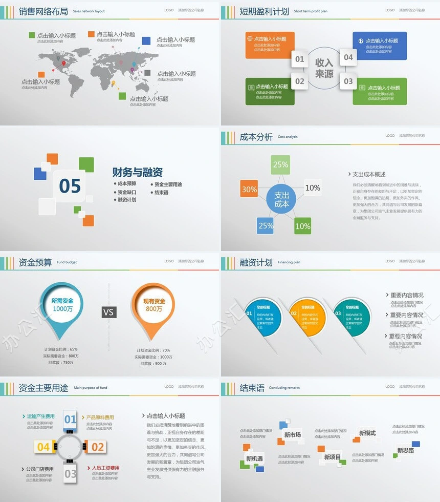 创业融资计划书通用PPT模板适用创业融资投资合作公司展示企业宣传
