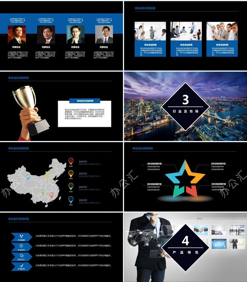 商业创业计划书通用PPT模板