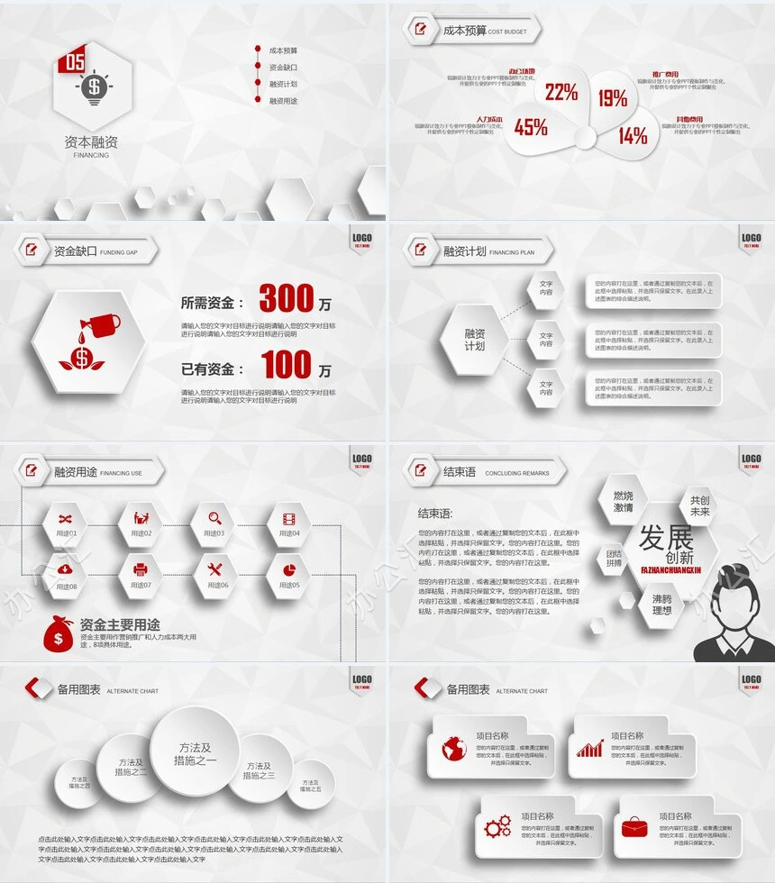 微创业计划书通用PPT模板