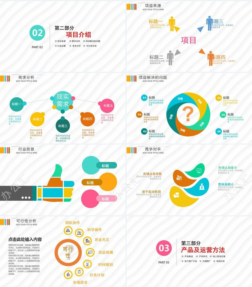 简约创业融资计划书通用PPT模板