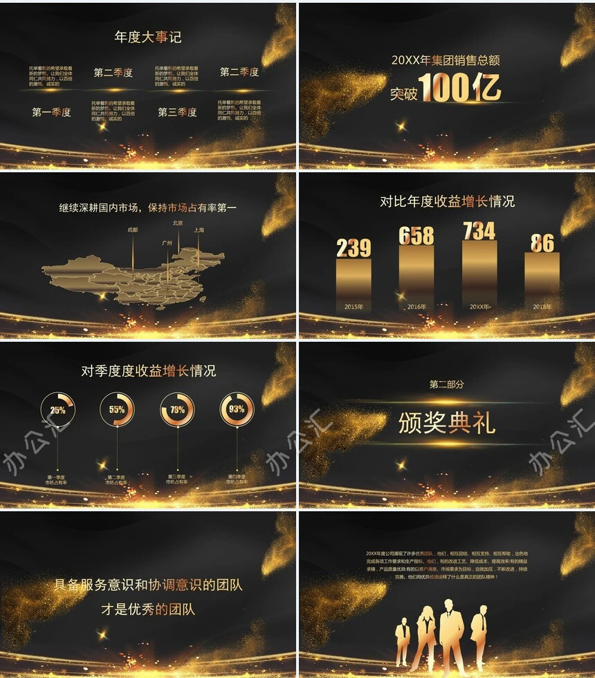 2023工作总结暨颁奖盛典PPT模板