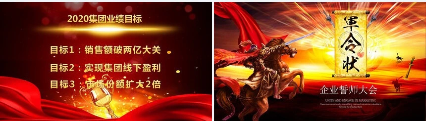 动态倒计时企业誓师大会PPT模板