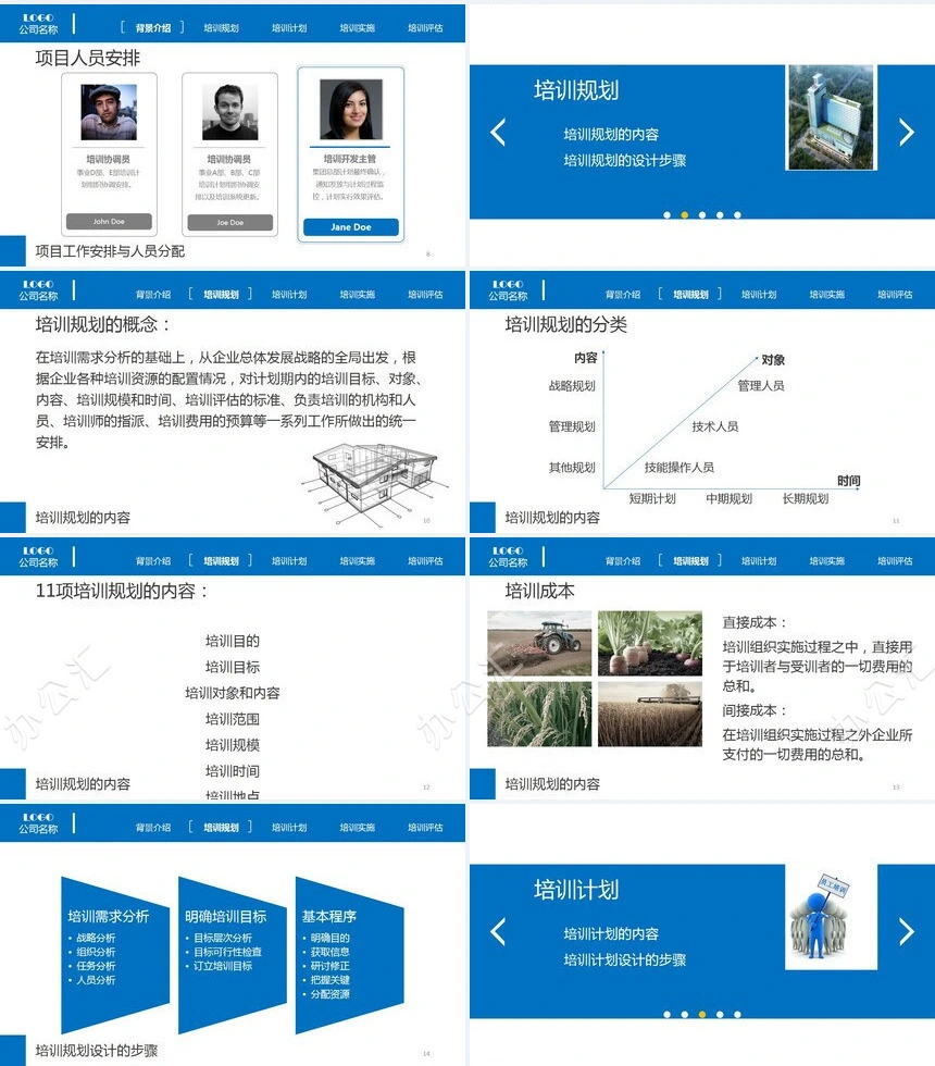 企业员工教育培训动态PPT模板