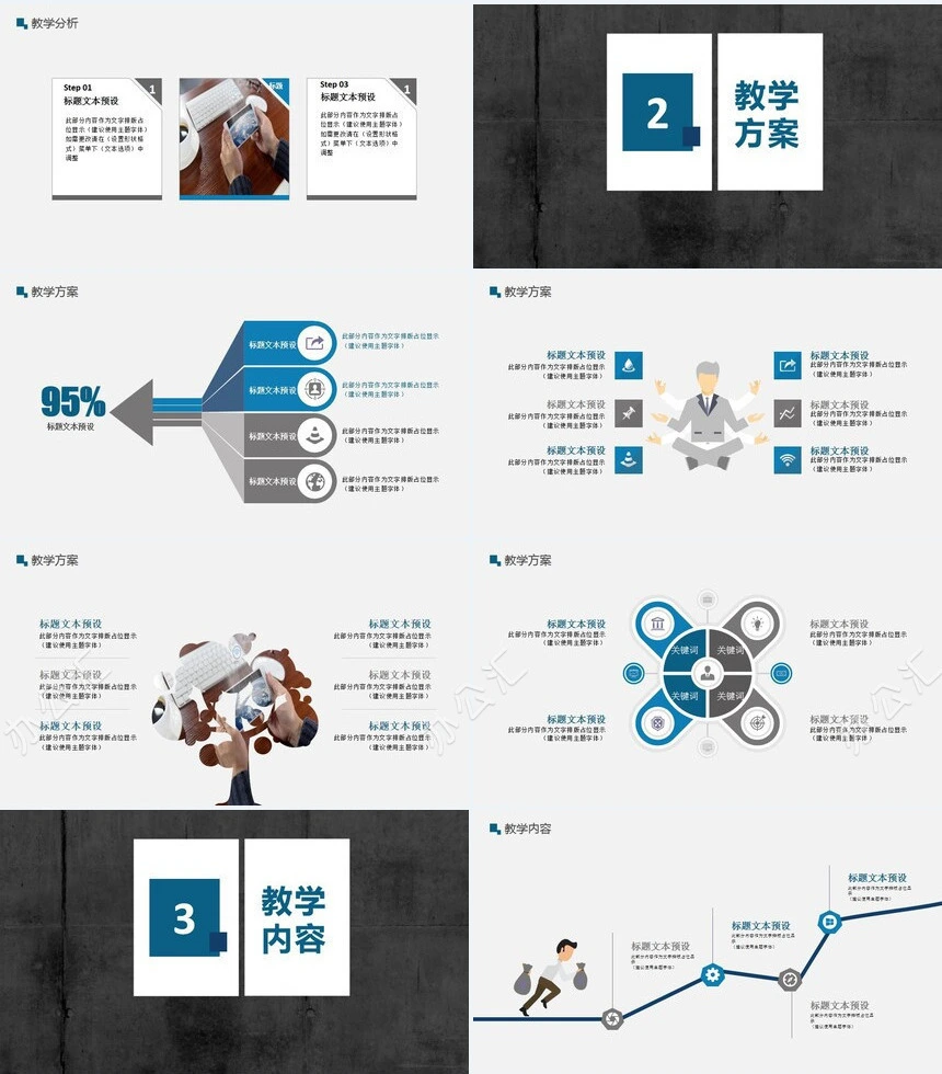 教育培训总结PPT模板年终总结新年计划述职报告工作汇报