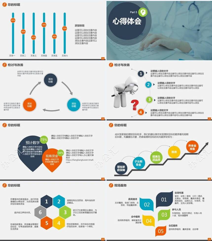 医疗品管圈医院其他医疗健康主题相关的PPT模板