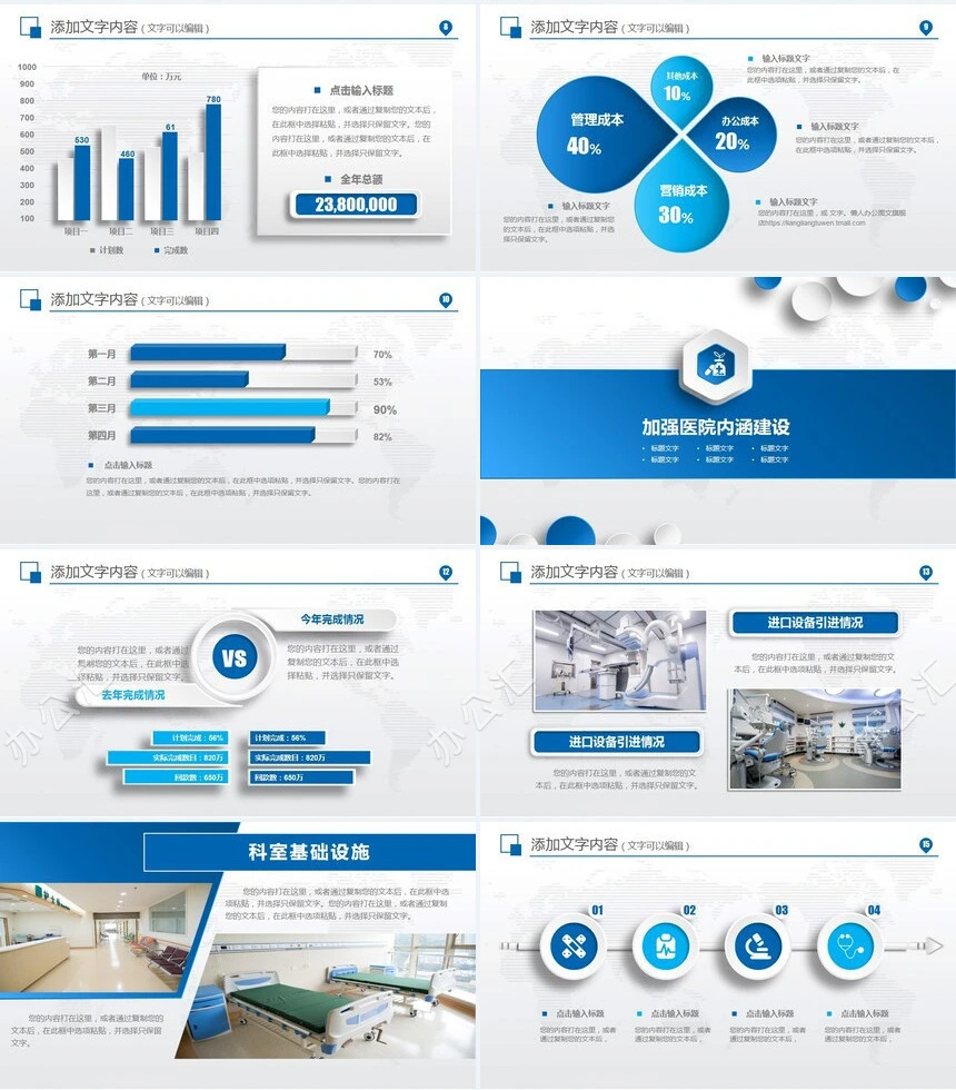 医疗机构工作汇报PPT模板