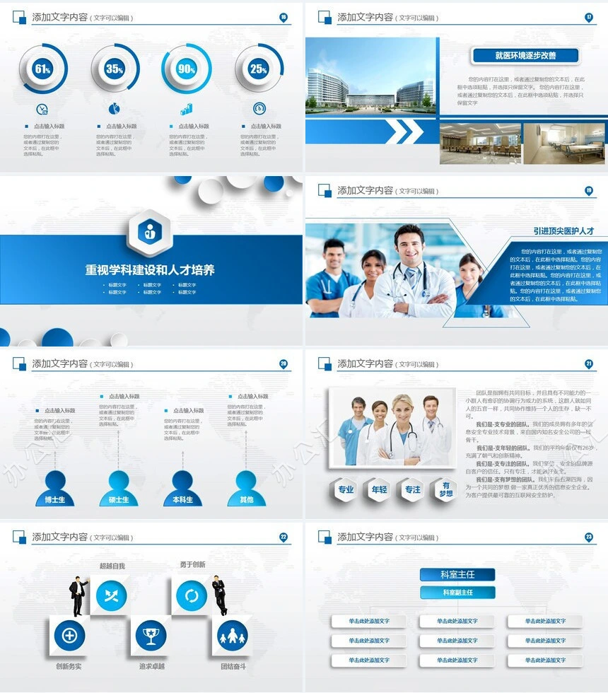 医疗机构工作汇报PPT模板