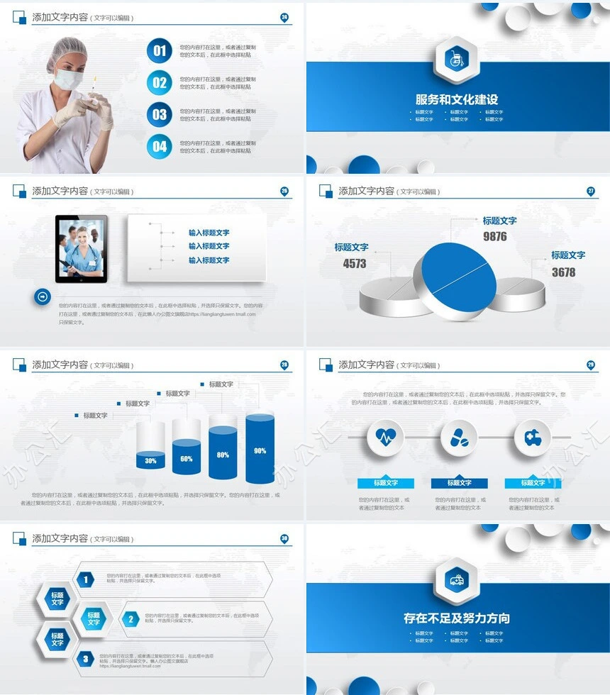 医疗机构工作汇报PPT模板