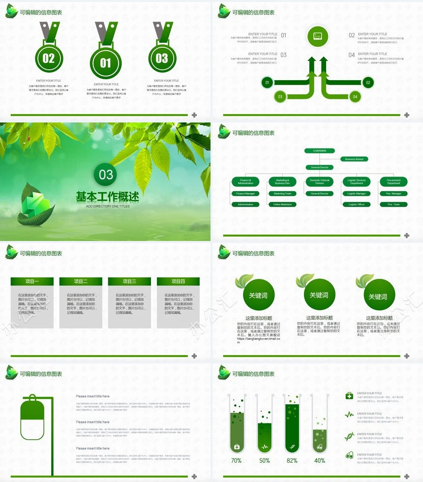 绿色医疗生态医疗健康医疗医院系统年度季度工作报告