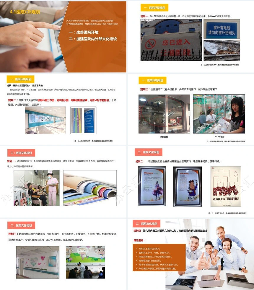 2023某某医院年度工作计划PPT模板静态