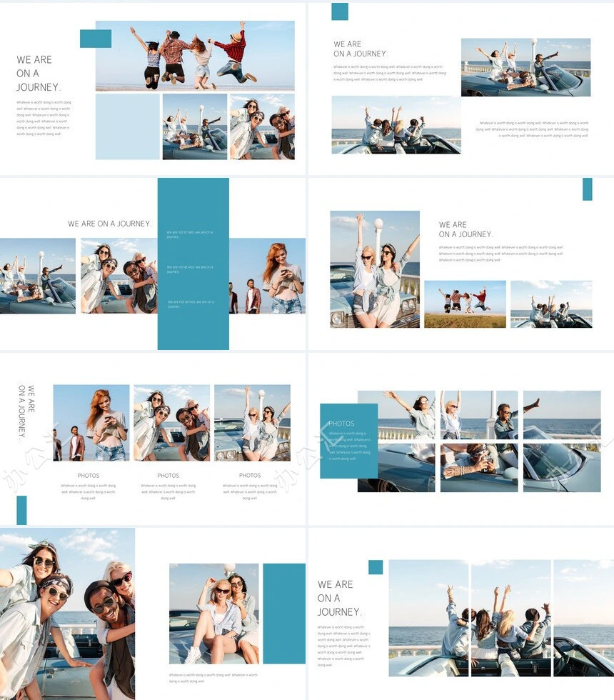 毕业旅行电子相册通用PPT模板