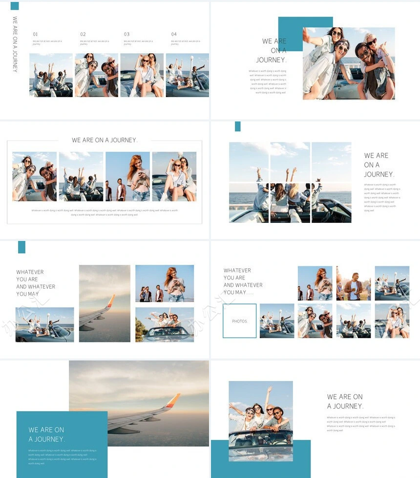 毕业旅行电子相册通用PPT模板