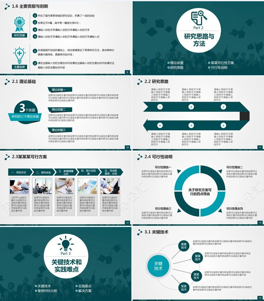 答辩论文动态模板