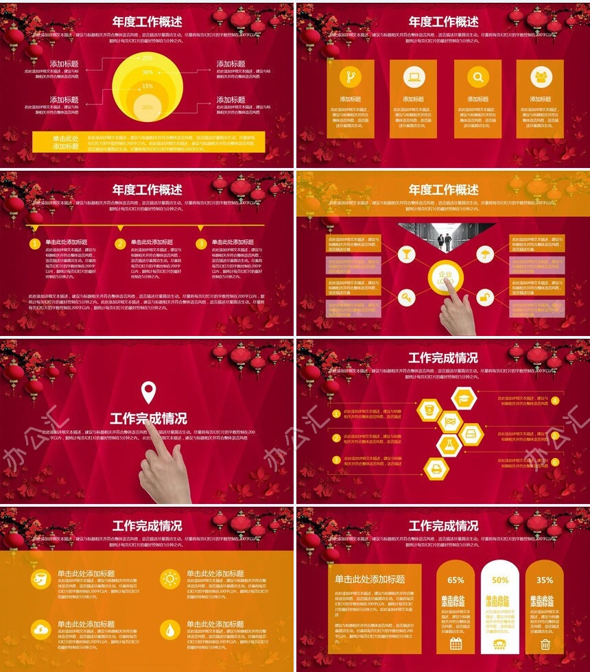 工作汇报年终总结PPT模板企业通用商务PPT模板