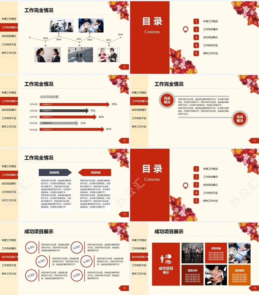 年度工作总结汇报PPT模板