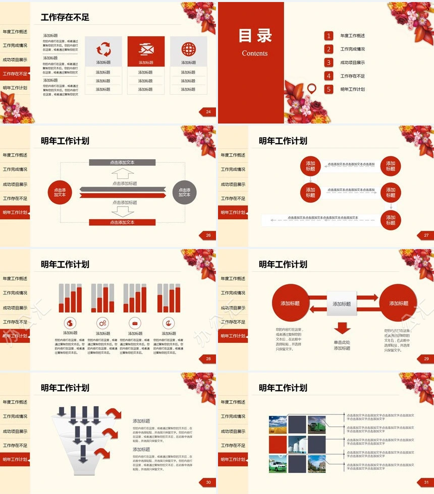 年度工作总结汇报PPT模板