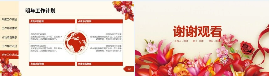 年度工作总结汇报PPT模板