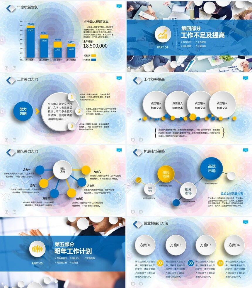 年终总结工作总结PPT模板