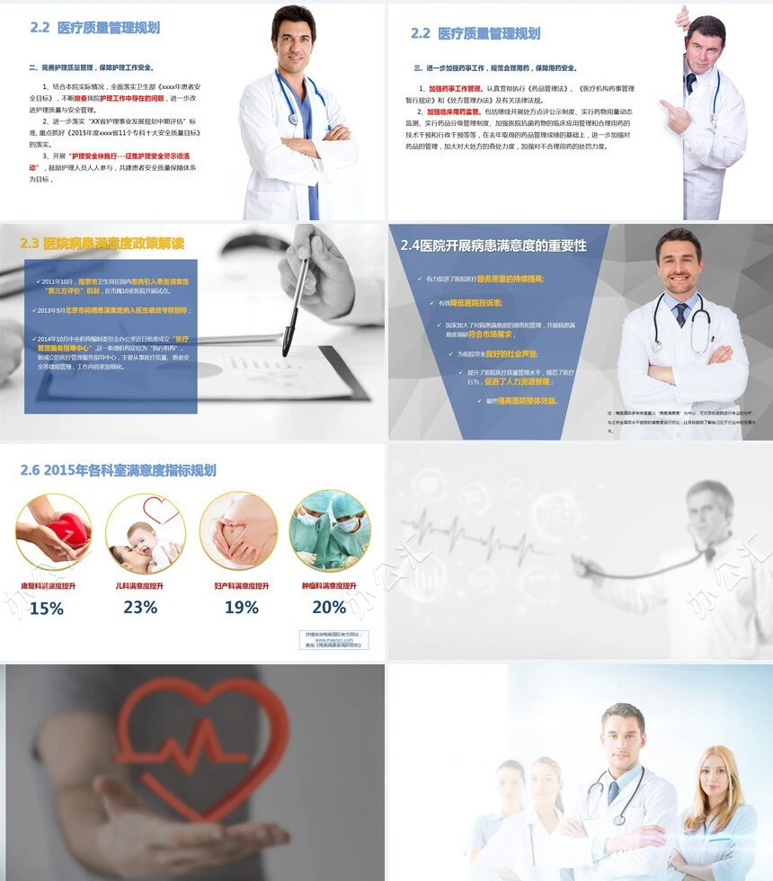 某医院年度工作计划总结通用PPT模板