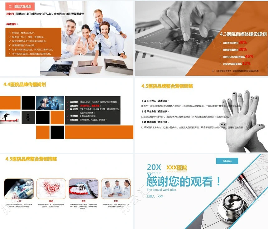 某医院年度工作计划总结通用PPT模板