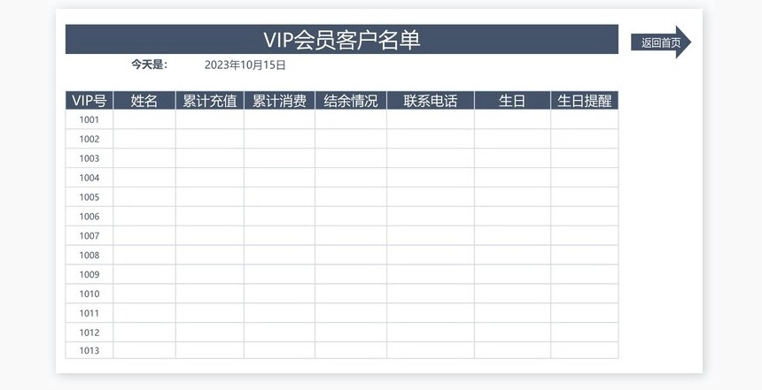 VIP客户名单管理系统