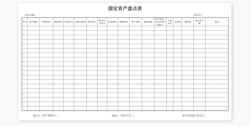 固定资产盘点表2