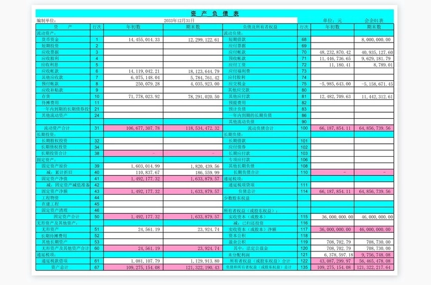 现金流量表-精准