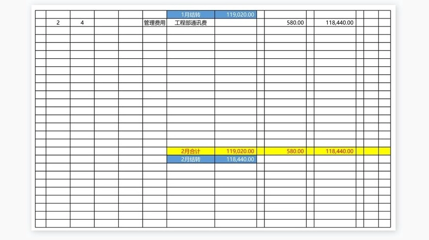 现金进出账管理表