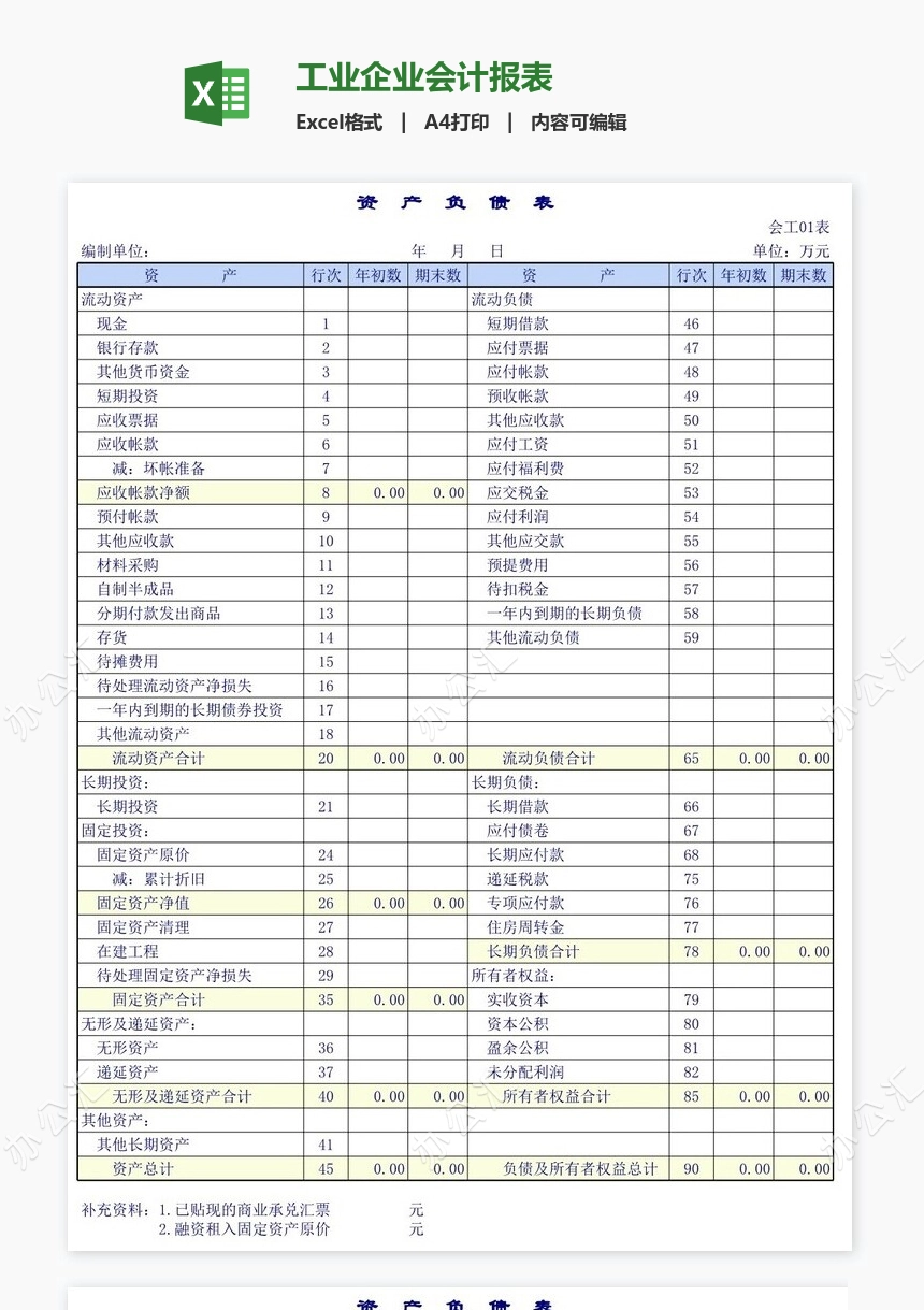 工业企业会计报表