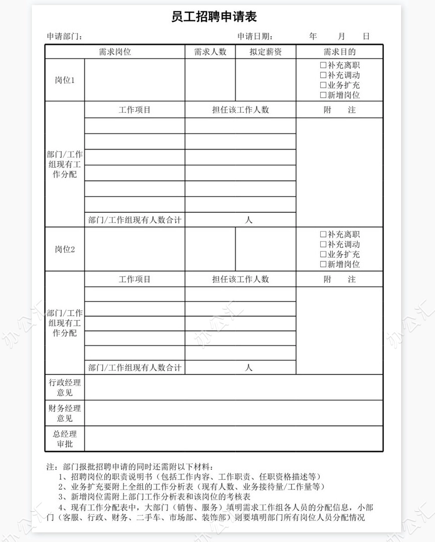 人事表格汇总（很全）