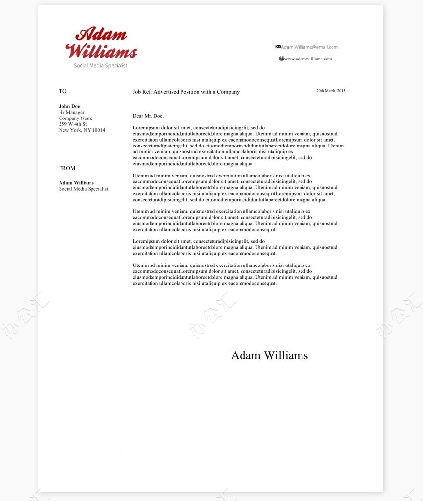 全英文外企求职简历word简历模板(1)