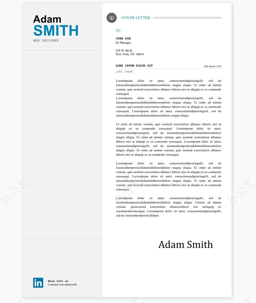 全英文外企求职简历word简历模板(6)