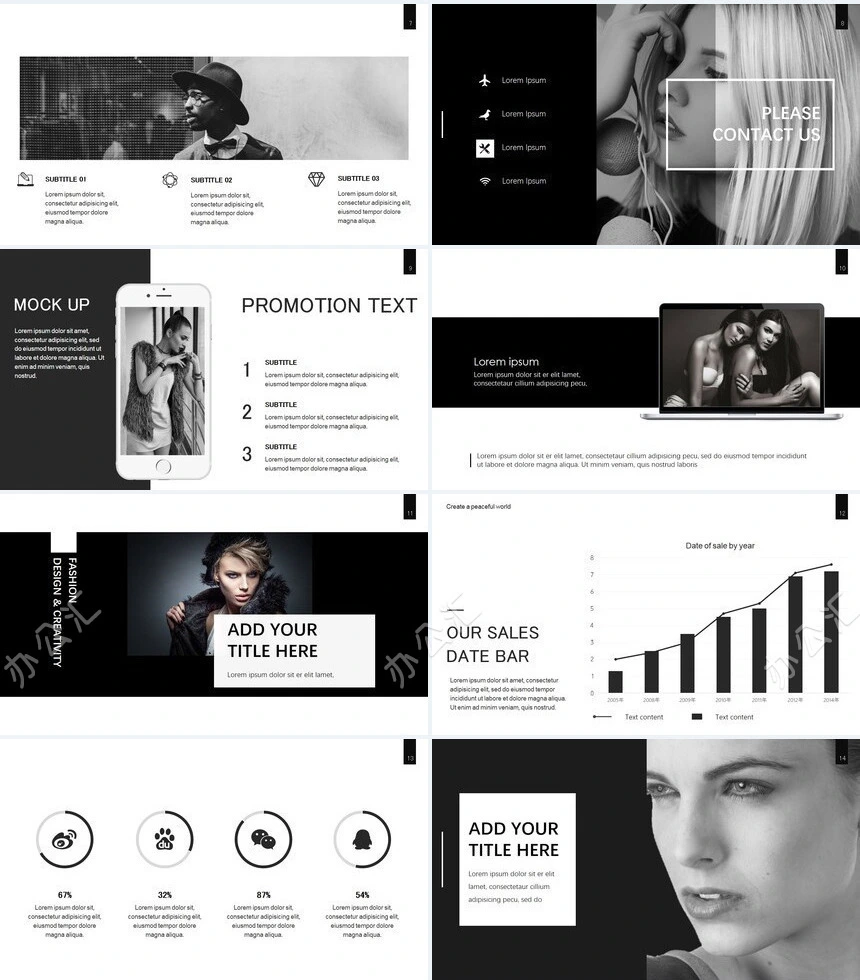 高端时尚宣传画册时尚广告品牌宣传PPT模板