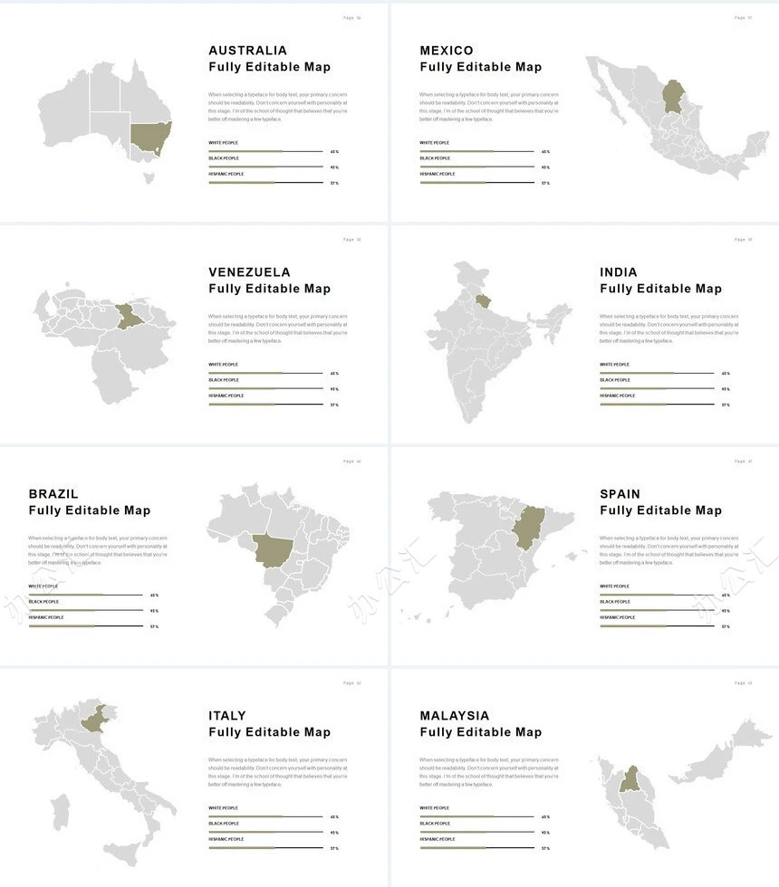 时尚水彩风格通用PPT模板(112)