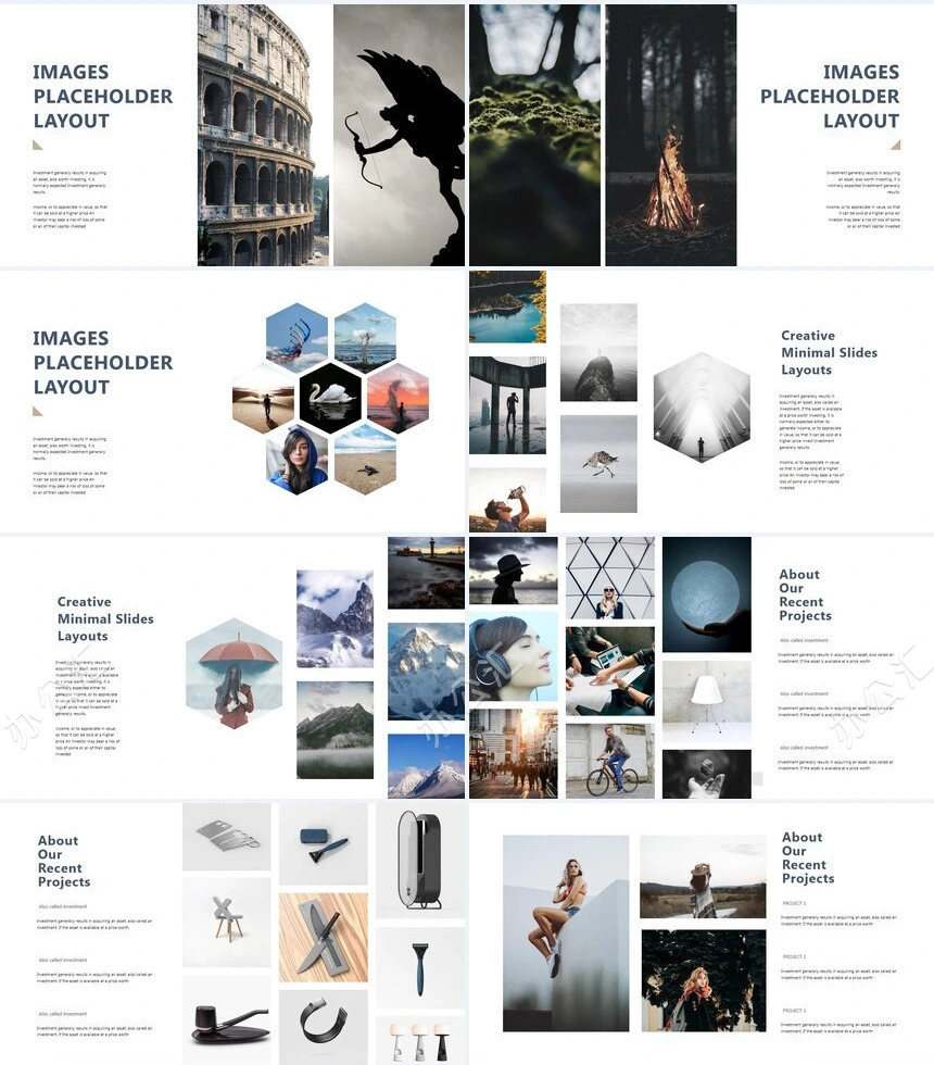 时尚水彩风格通用PPT模板(83)